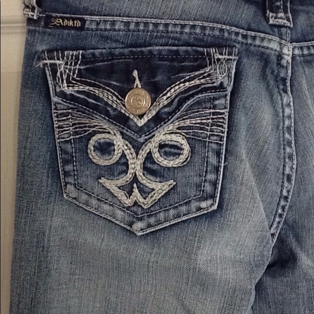 Adiktd Mid Rise Relaxed Fit Boot Cut Jeans - Picture 6 of 7